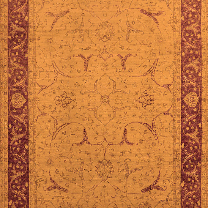 Machine Washable Oriental Orange Industrial Area Rugs, wshurb1468org