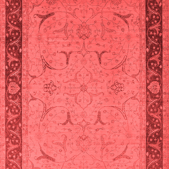 Machine Washable Oriental Red Industrial Rug, wshurb1468red