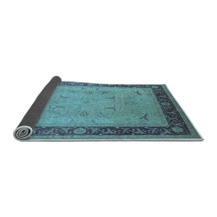 Sideview of Oriental Light Blue Industrial Rug, urb1468lblu