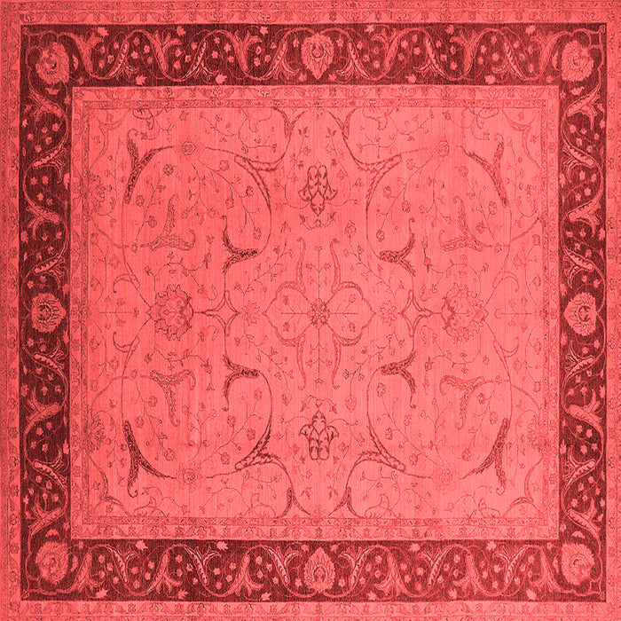 Machine Washable Oriental Red Industrial Rug, wshurb1468red