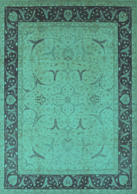 Oriental Turquoise Industrial Rug, urb1468turq