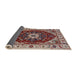 Sideview of Mid-Century Modern Saffron Red Persian Rug, urb1469