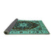Sideview of Persian Turquoise Traditional Rug, urb1469turq