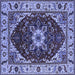Square Persian Blue Traditional Rug, urb1469blu