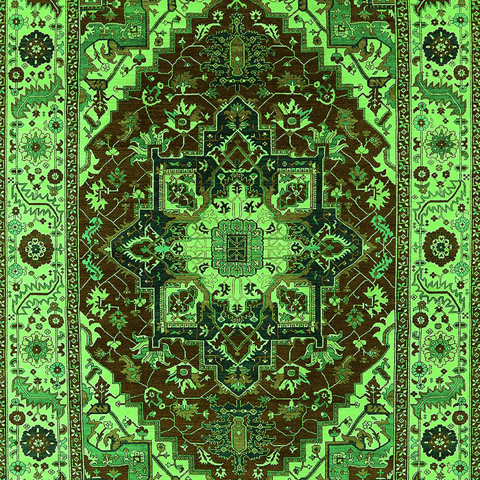 Machine Washable Persian Green Traditional Area Rugs, wshurb1469grn