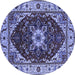 Round Persian Blue Traditional Rug, urb1469blu