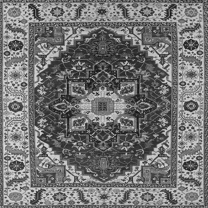 Square Machine Washable Persian Gray Traditional Rug, wshurb1469gry
