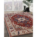Mid-Century Modern Saffron Red Persian Rug in Family Room, urb1469