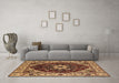 Machine Washable Persian Brown Traditional Rug in a Living Room,, wshurb1469brn