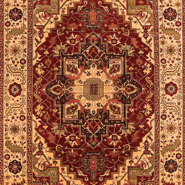 Machine Washable Persian Orange Traditional Area Rugs, wshurb1469org