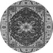 Round Persian Gray Traditional Rug, urb1469gry
