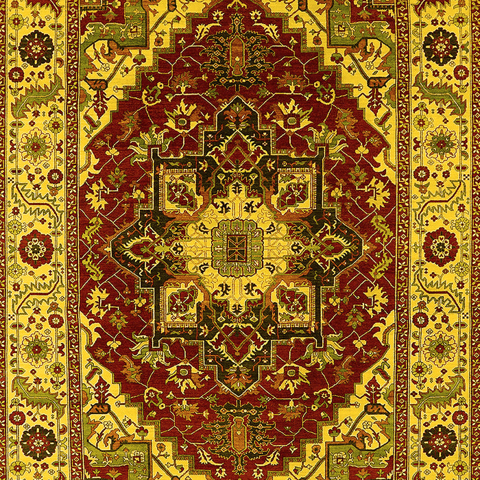 Machine Washable Persian Yellow Traditional Rug, wshurb1469yw