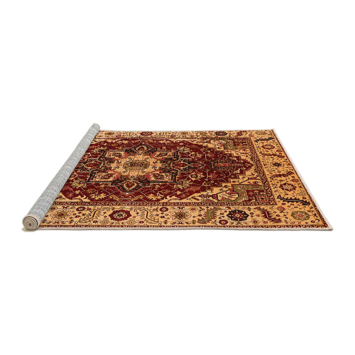 Sideview of Machine Washable Persian Orange Traditional Area Rugs, wshurb1469org
