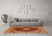 Machine Washable Persian Orange Traditional Rug, wshurb1469org