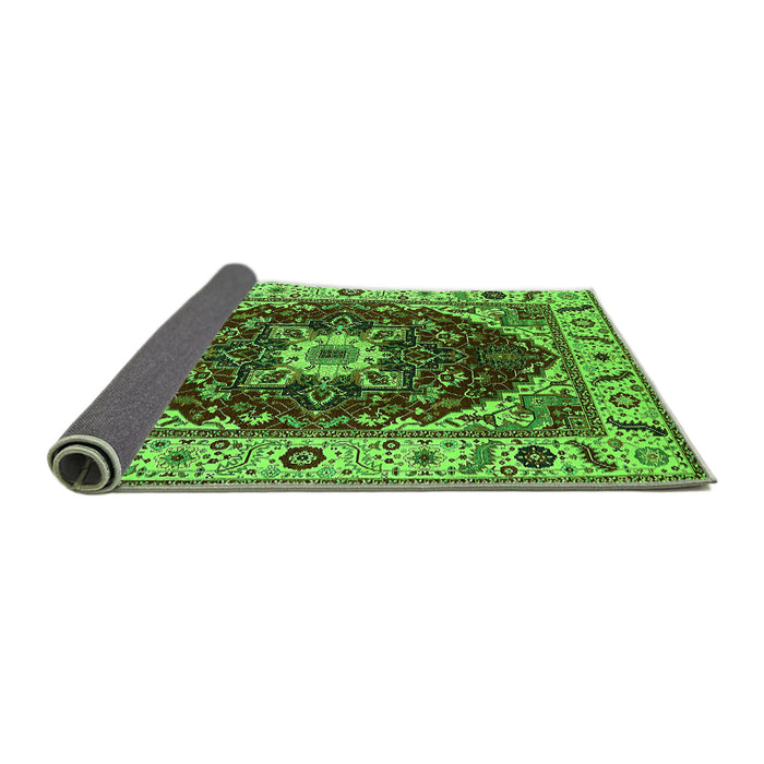 Sideview of Persian Green Traditional Rug, urb1469grn