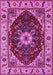 Machine Washable Persian Pink Traditional Rug, wshurb1469pnk