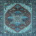 Square Machine Washable Persian Light Blue Traditional Rug, wshurb1470lblu