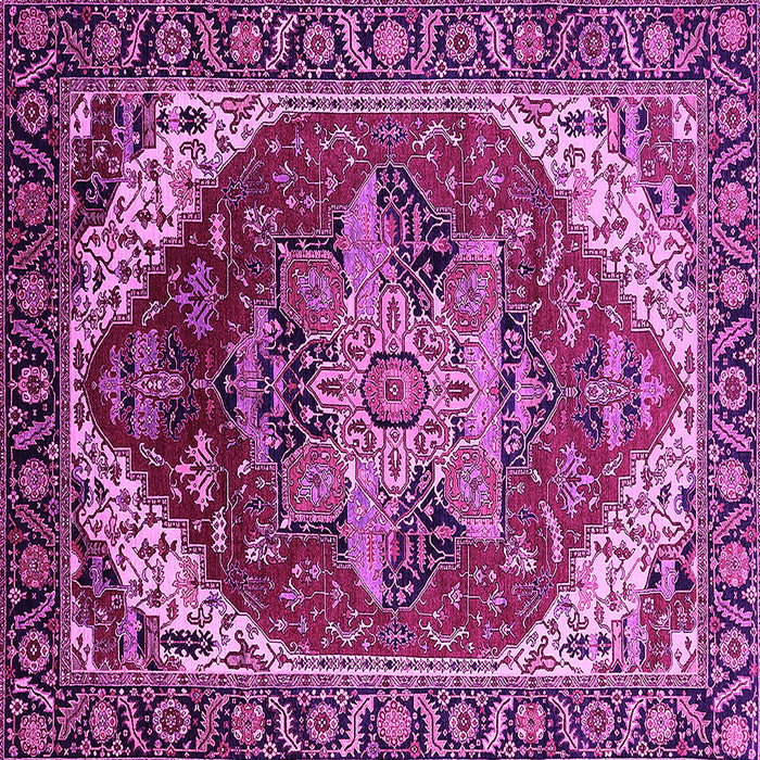 Square Persian Pink Traditional Rug, urb1470pnk