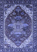 Machine Washable Persian Blue Traditional Rug, wshurb1470blu