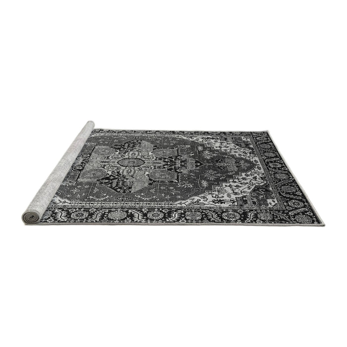 Sideview of Machine Washable Persian Gray Traditional Rug, wshurb1470gry