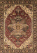 Machine Washable Persian Brown Traditional Rug, wshurb1470brn