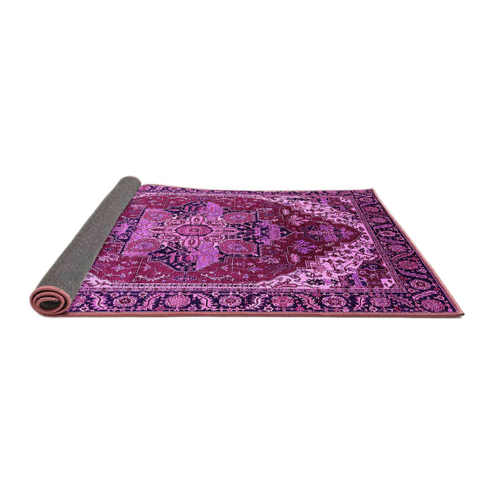 Sideview of Persian Pink Traditional Rug, urb1470pnk
