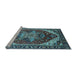 Sideview of Machine Washable Persian Light Blue Traditional Rug, wshurb1470lblu