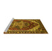 Sideview of Machine Washable Persian Yellow Traditional Rug, wshurb1470yw