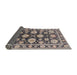 Sideview of Mid-Century Modern Black Oriental Rug, urb1471