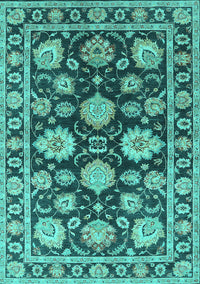 Oriental Turquoise Traditional Rug, urb1471turq