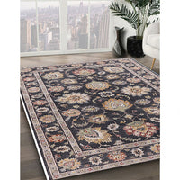 Mid-Century Modern Black Oriental Rug, urb1471