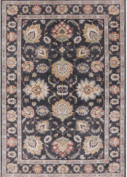 Mid-Century Modern Black Oriental Rug, urb1471