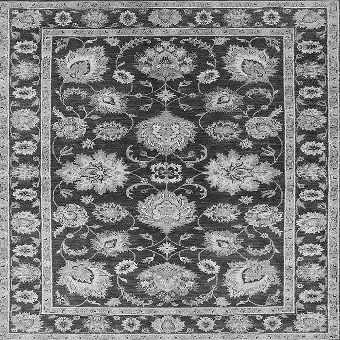 Square Oriental Gray Traditional Rug, urb1471gry