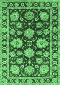 Oriental Emerald Green Traditional Rug, urb1471emgrn