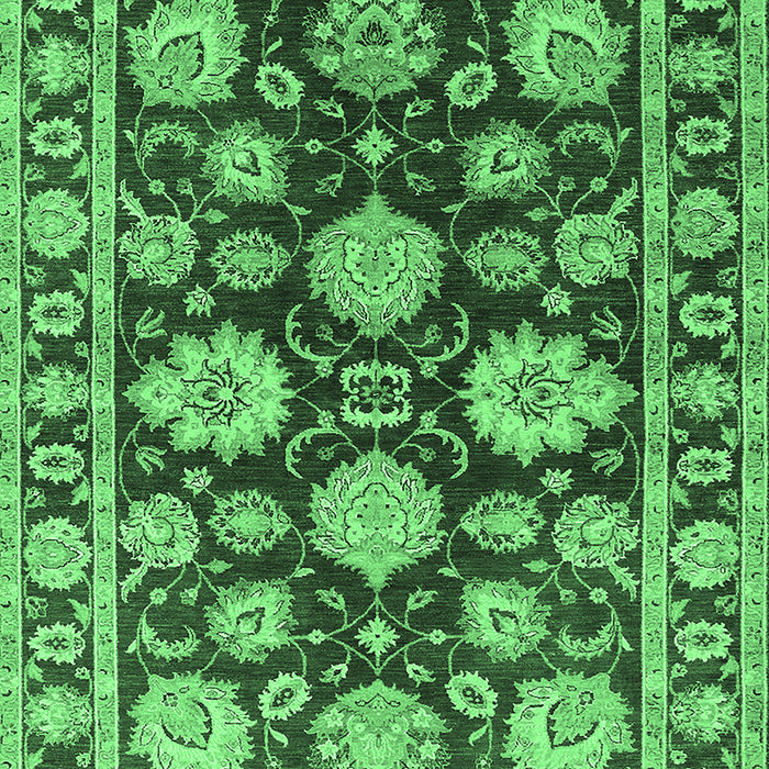 Oriental Emerald Green Traditional Rug, urb1471emgrn