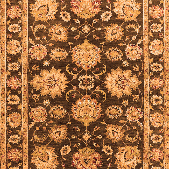 Machine Washable Oriental Orange Traditional Area Rugs, wshurb1471org