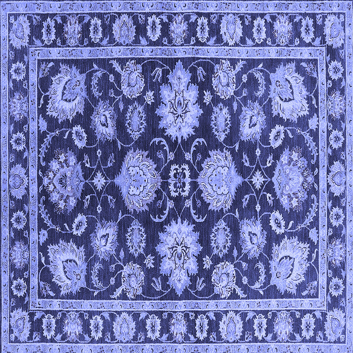 Square Oriental Blue Traditional Rug, urb1471blu