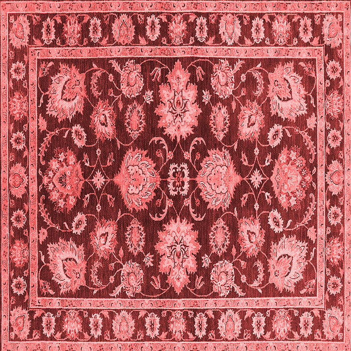 Machine Washable Oriental Red Traditional Rug, wshurb1471red