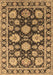 Machine Washable Oriental Brown Traditional Rug, wshurb1471brn