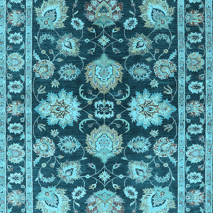 Oriental Light Blue Traditional Rug, urb1471lblu