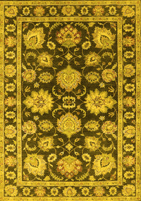 Oriental Yellow Traditional Rug, urb1471yw