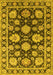 Oriental Yellow Traditional Rug, urb1471yw