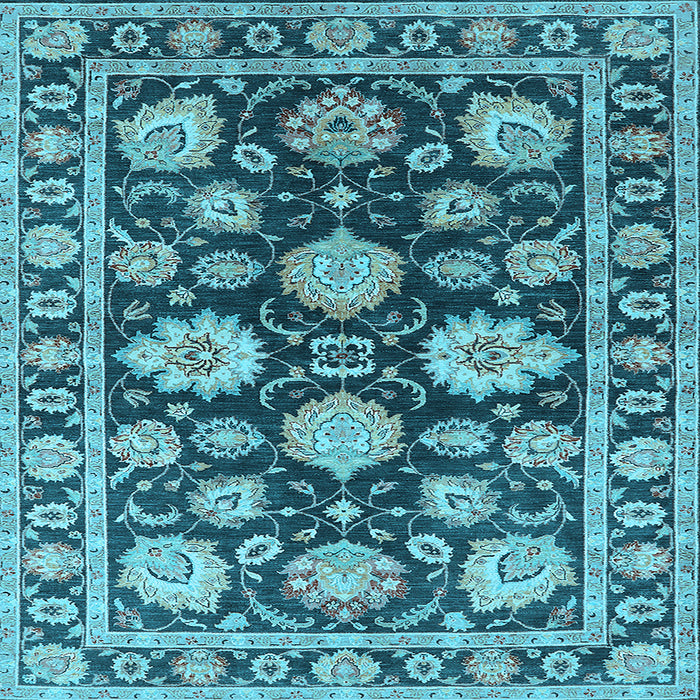 Square Oriental Light Blue Traditional Rug, urb1471lblu