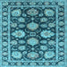 Square Oriental Light Blue Traditional Rug, urb1471lblu