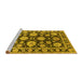 Sideview of Machine Washable Oriental Yellow Traditional Rug, wshurb1471yw