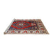 Sideview of Machine Washable Industrial Modern Carbon Red Rug, wshurb1472