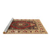 Sideview of Machine Washable Persian Brown Traditional Rug, wshurb1472brn