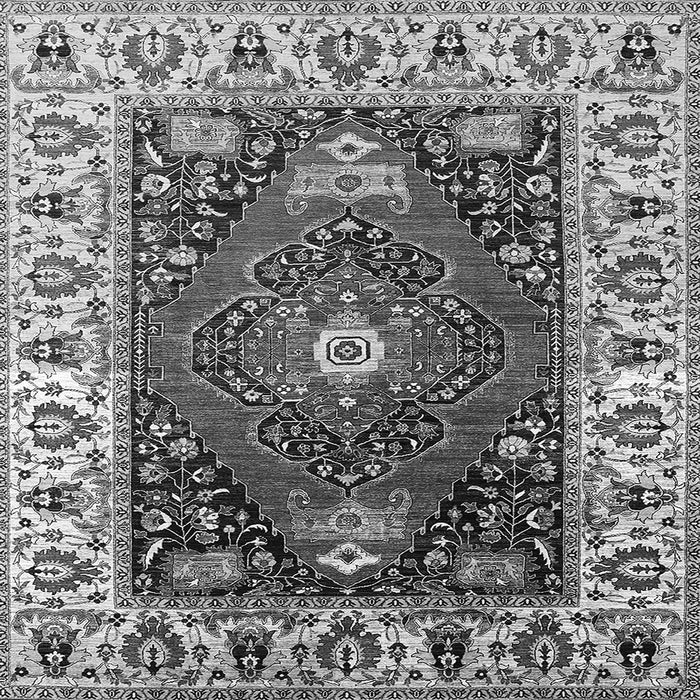 Square Persian Gray Traditional Rug, urb1472gry