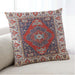 Lifestyle Image of Mid-Century Modern Urban Square Carbon Red Throw Pillow, 18 inch by 18 inch, pwurb1472