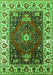 Machine Washable Persian Green Traditional Area Rugs, wshurb1472grn